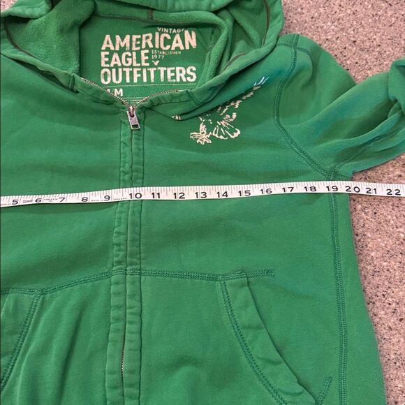 AMERICAN EAGLE OUTFITTERS Vintage Y2K Full Zip Hoodie Sweatshirt - Picture 3 of 8